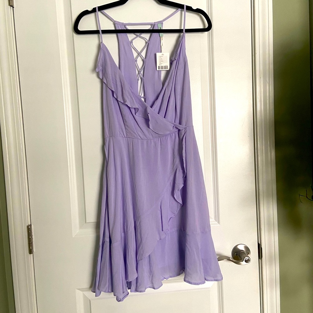 Urban Outfitters NWT Lavender Ruffle Midi Dress